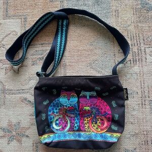 Laurel Burch Vibrant Cat Crossbody Bag